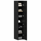 Highboard 2 pcs Black Oak 30 x 42.5 x 185 cm