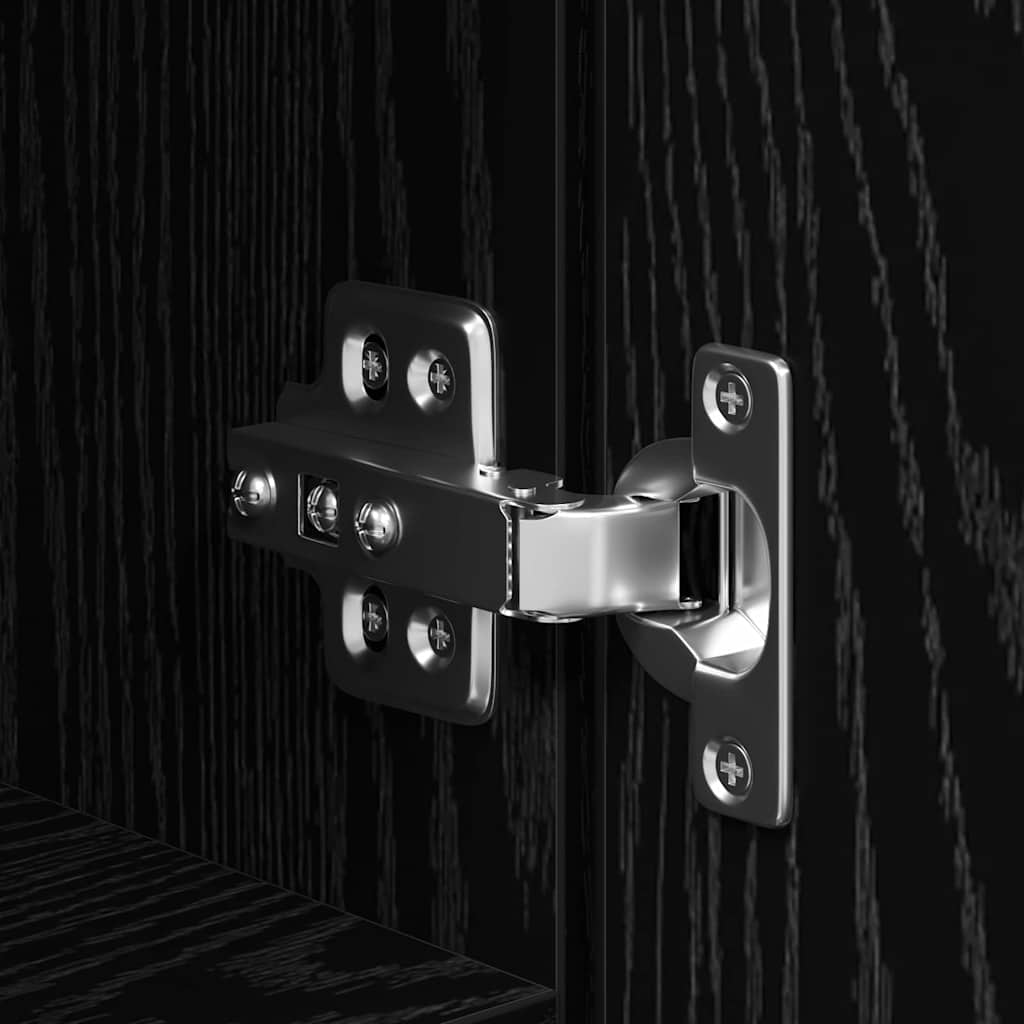 Highboard 2 pcs Black Oak 40 x 42.5 x 185 cm