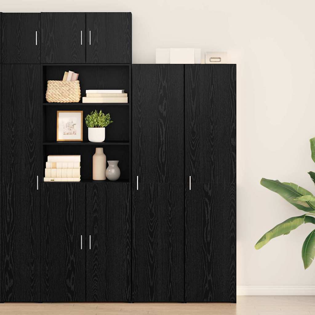Highboard 2 pcs Black Oak 40 x 42.5 x 185 cm