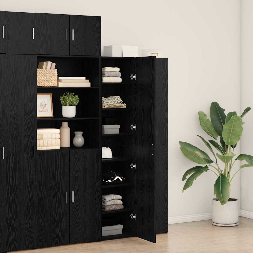 Highboard 2 pcs Black Oak 40 x 42.5 x 185 cm