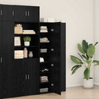 Highboard 2 pcs Black Oak 40 x 42.5 x 185 cm