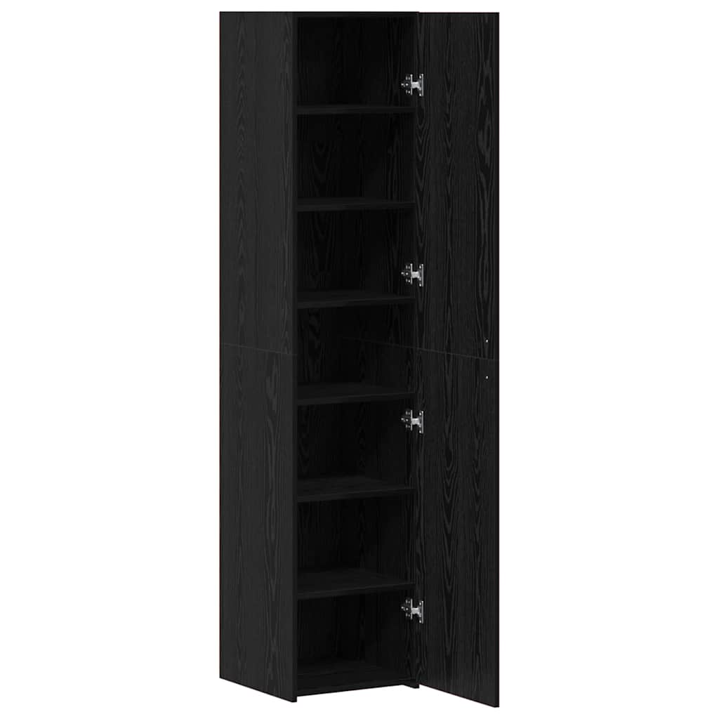Highboard 2 pcs Black Oak 40 x 42.5 x 185 cm