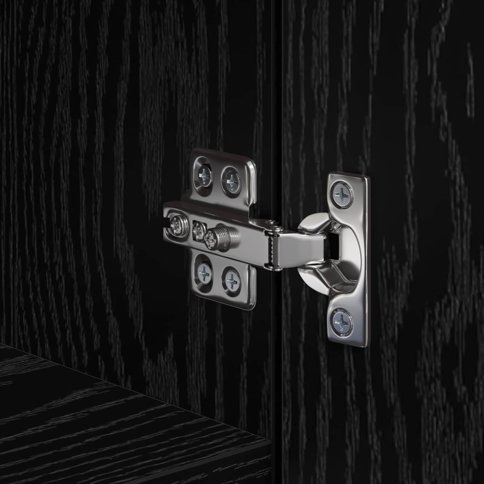 Highboard 2 pcs Black Oak 45 x 42.5 x 185 cm