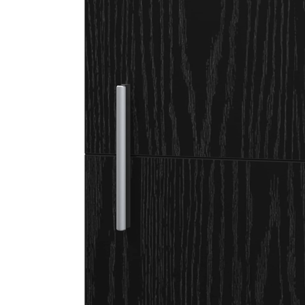 Highboard 2 pcs Black Oak 45 x 42.5 x 185 cm
