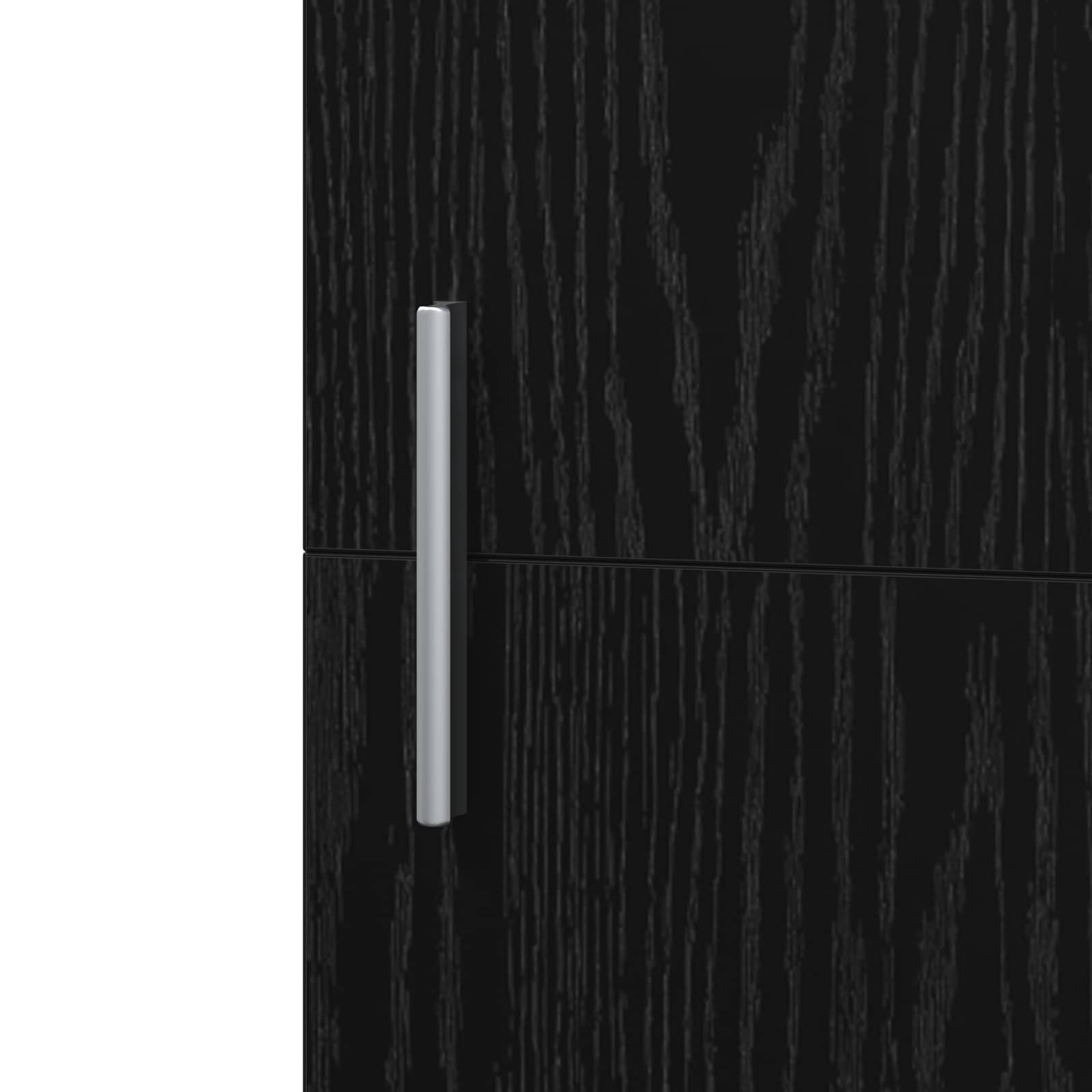 Highboard 2 pcs Black Oak 45 x 42.5 x 185 cm