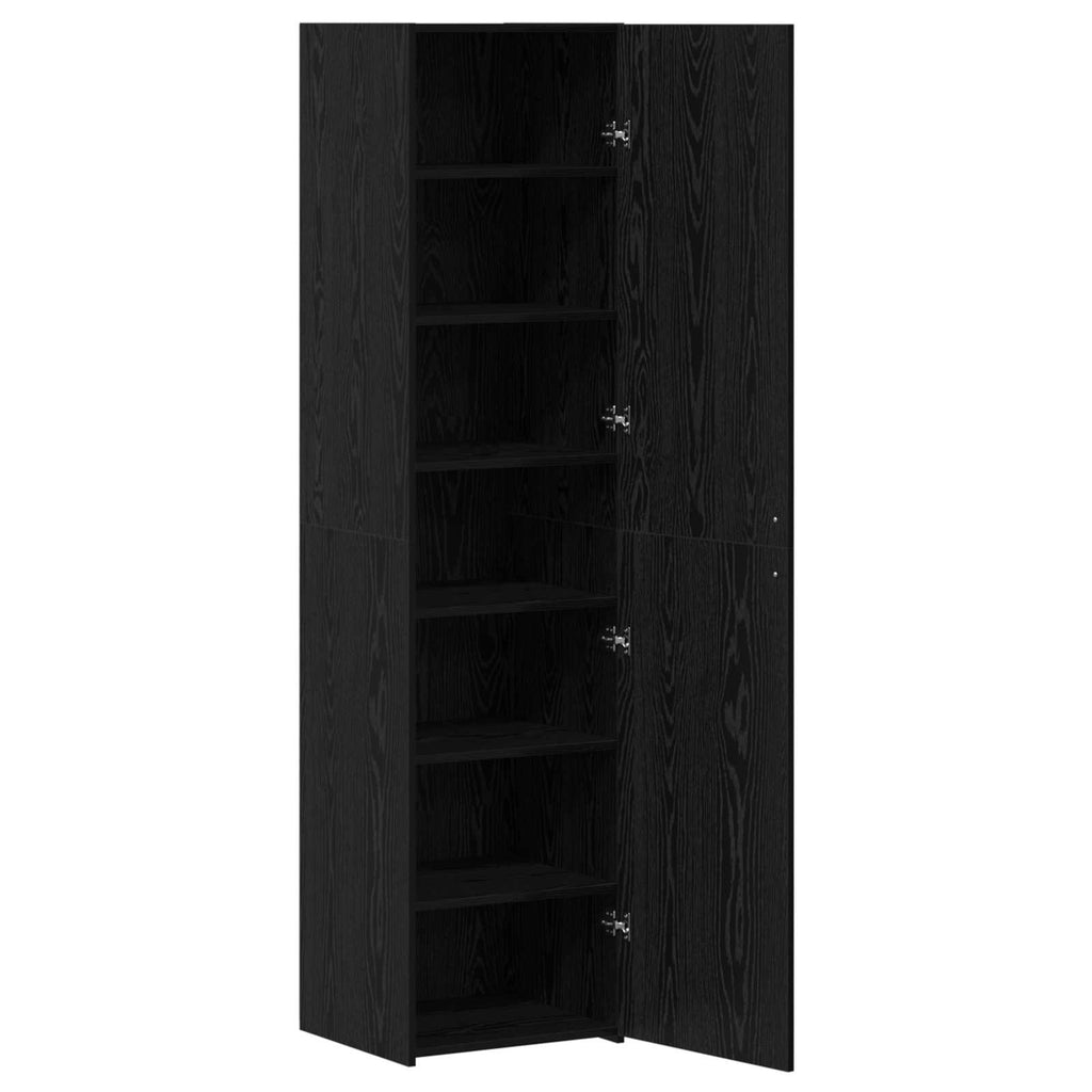 Highboard 2 pcs Black Oak 45 x 42.5 x 185 cm