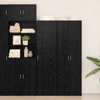 Highboard 2 pcs Black Oak 50 x 42.5 x 185 cm