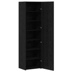Highboard 2 pcs Black Oak 50 x 42.5 x 185 cm