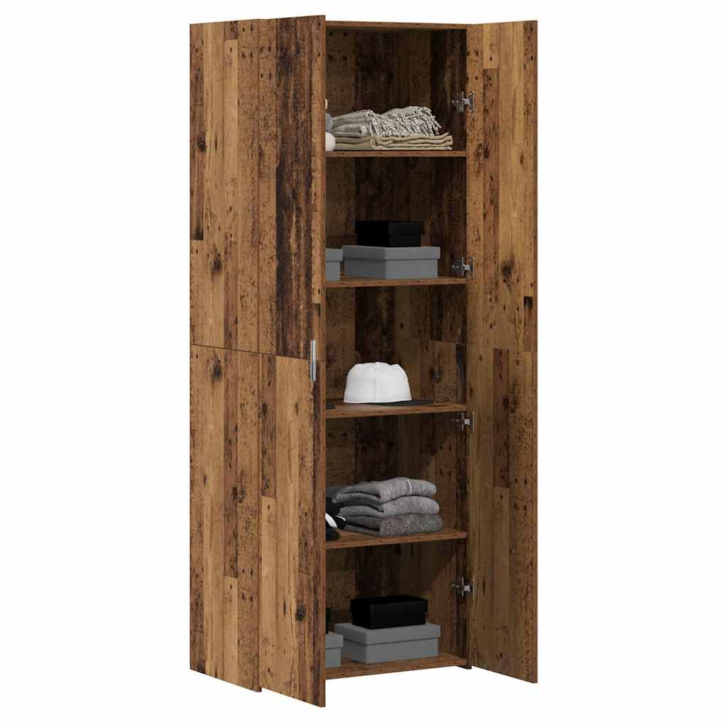 Highboard 2 pcs Old Wood 70 x 42.5 x 185 cm