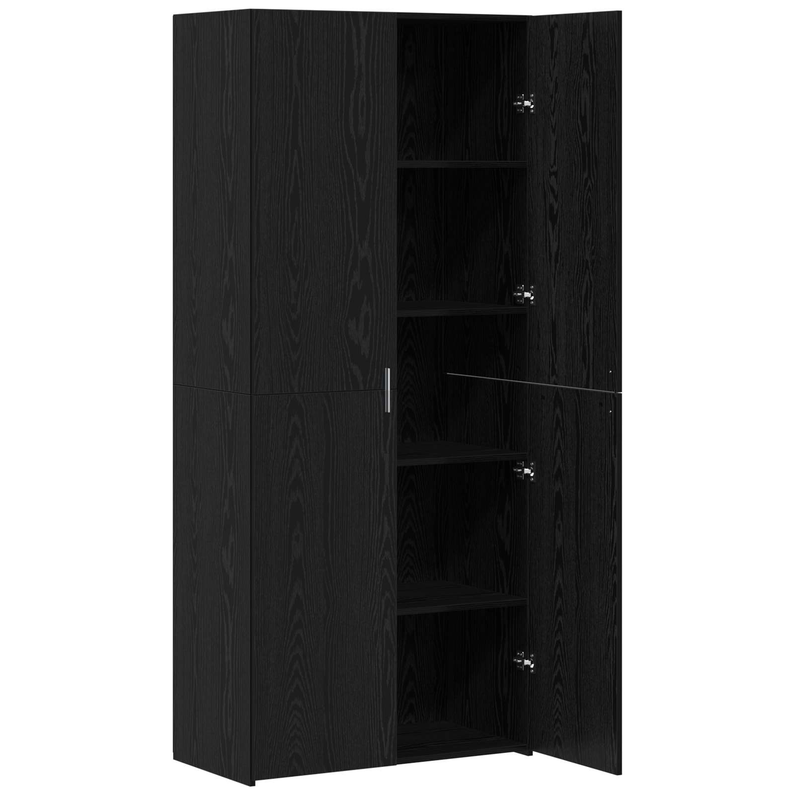 Highboard 2 pcs Black Oak 80 x 42 x 185 cm
