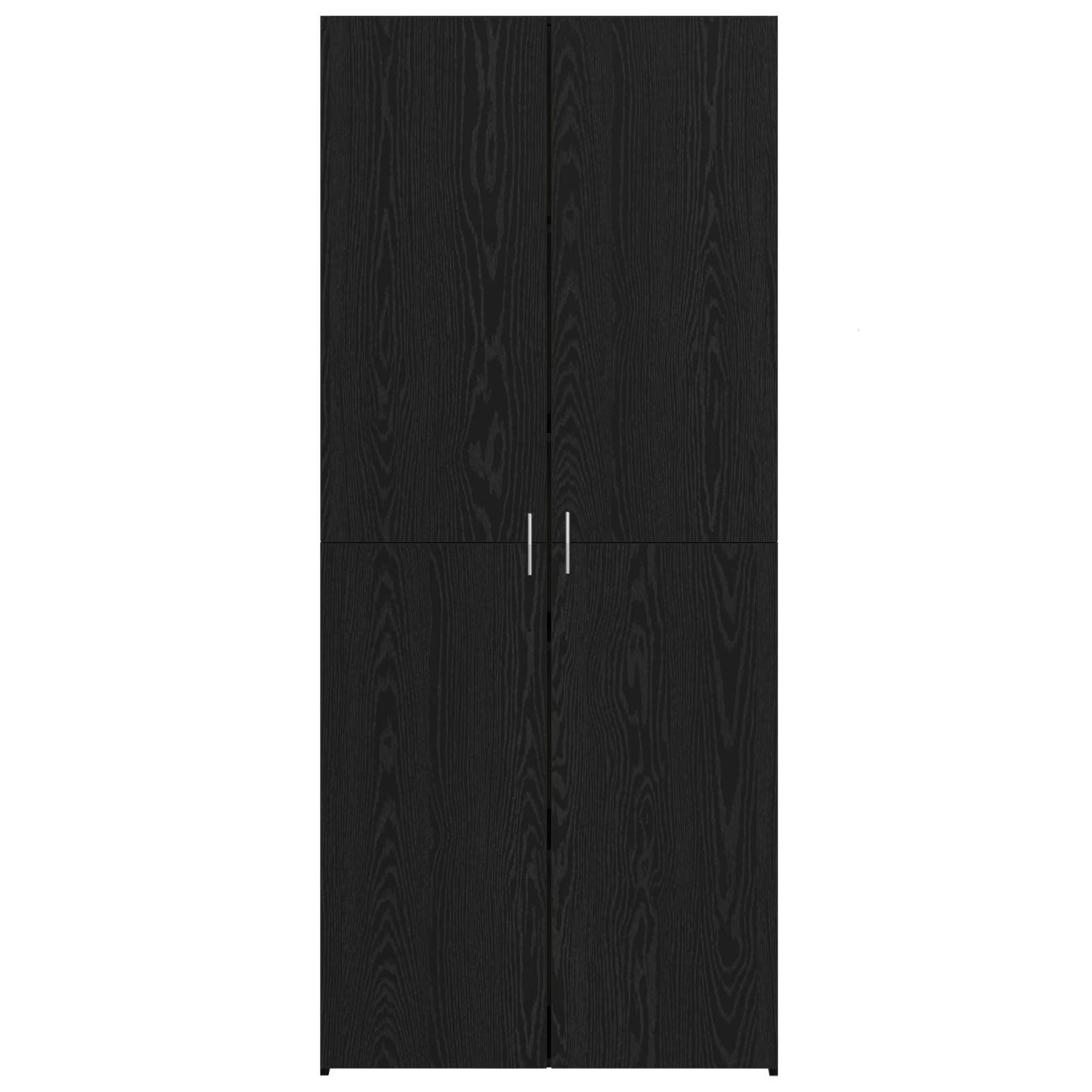 Highboard 2 pcs Black Oak 80 x 42 x 185 cm