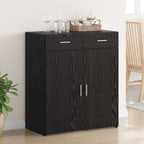Storage Cabinet Black oak 80 x 42.5 x 93.5 cm Engineered wood