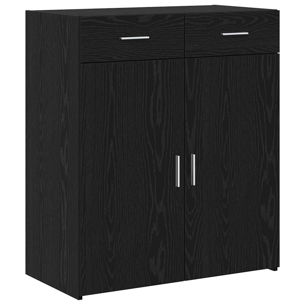 Storage Cabinet Black oak 80 x 42.5 x 93.5 cm Engineered wood