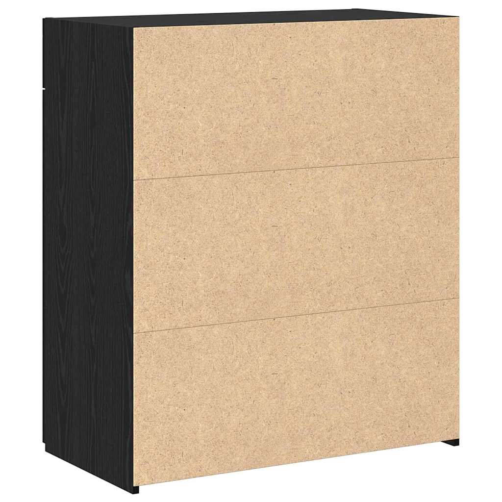 Storage Cabinet Black oak 80 x 42.5 x 93.5 cm Engineered wood