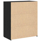 Storage Cabinet Black oak 80 x 42.5 x 93.5 cm Engineered wood