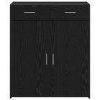 Storage Cabinet Black oak 80 x 42.5 x 93.5 cm Engineered wood