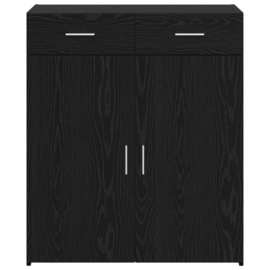 Storage Cabinet Black oak 80 x 42.5 x 93.5 cm Engineered wood