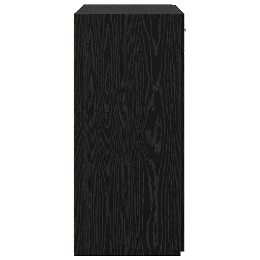 Storage Cabinet Black oak 80 x 42.5 x 93.5 cm Engineered wood