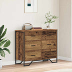 Chest of Drawers with Drawer 2 pcs Old Wood 91 x 35.5 x 74.5 cm