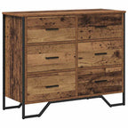 Chest of Drawers with Drawer 2 pcs Old Wood 91 x 35.5 x 74.5 cm