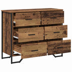 Chest of Drawers with Drawer 2 pcs Old Wood 91 x 35.5 x 74.5 cm