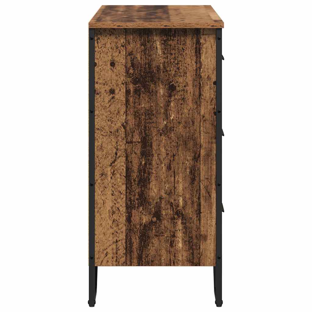 Chest of Drawers with Drawer 2 pcs Old Wood 91 x 35.5 x 74.5 cm