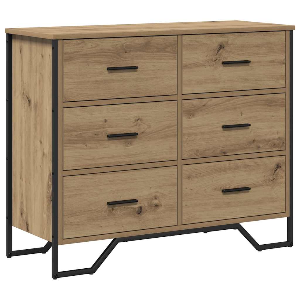 Chest of Drawers 2 pcs Artisan Oak 91 x 35.5 x 74.5 cm