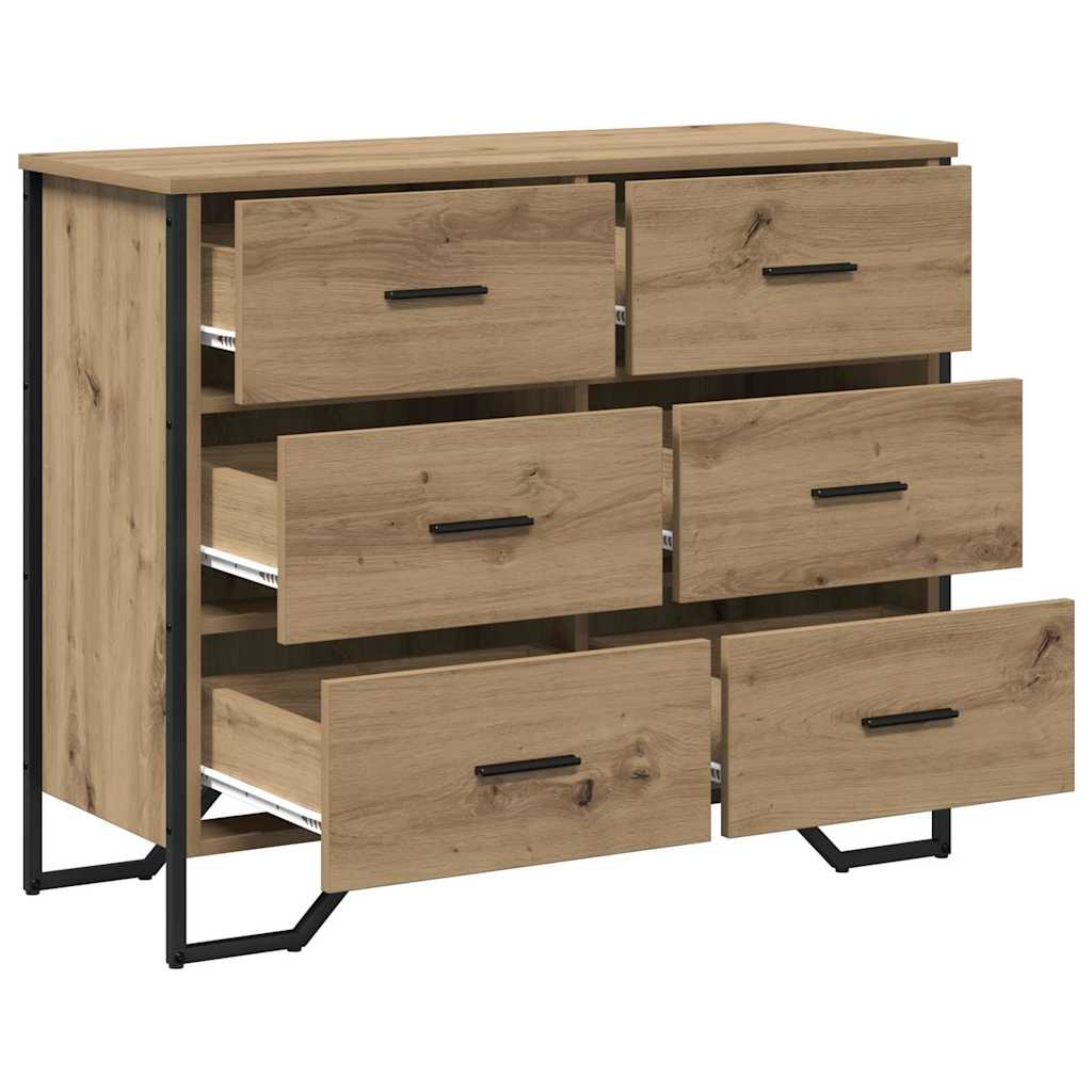 Chest of Drawers 2 pcs Artisan Oak 91 x 35.5 x 74.5 cm