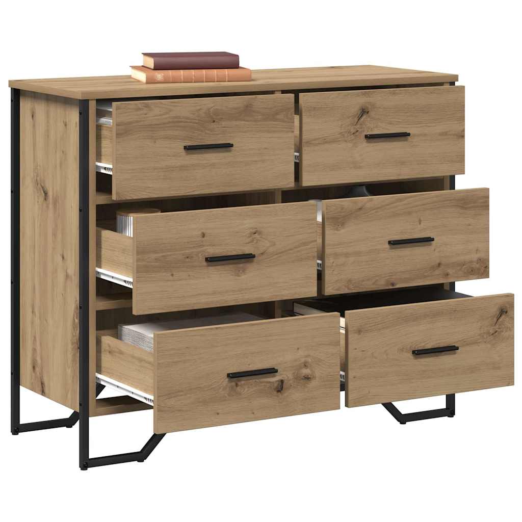 Chest of Drawers 2 pcs Artisan Oak 91 x 35.5 x 74.5 cm