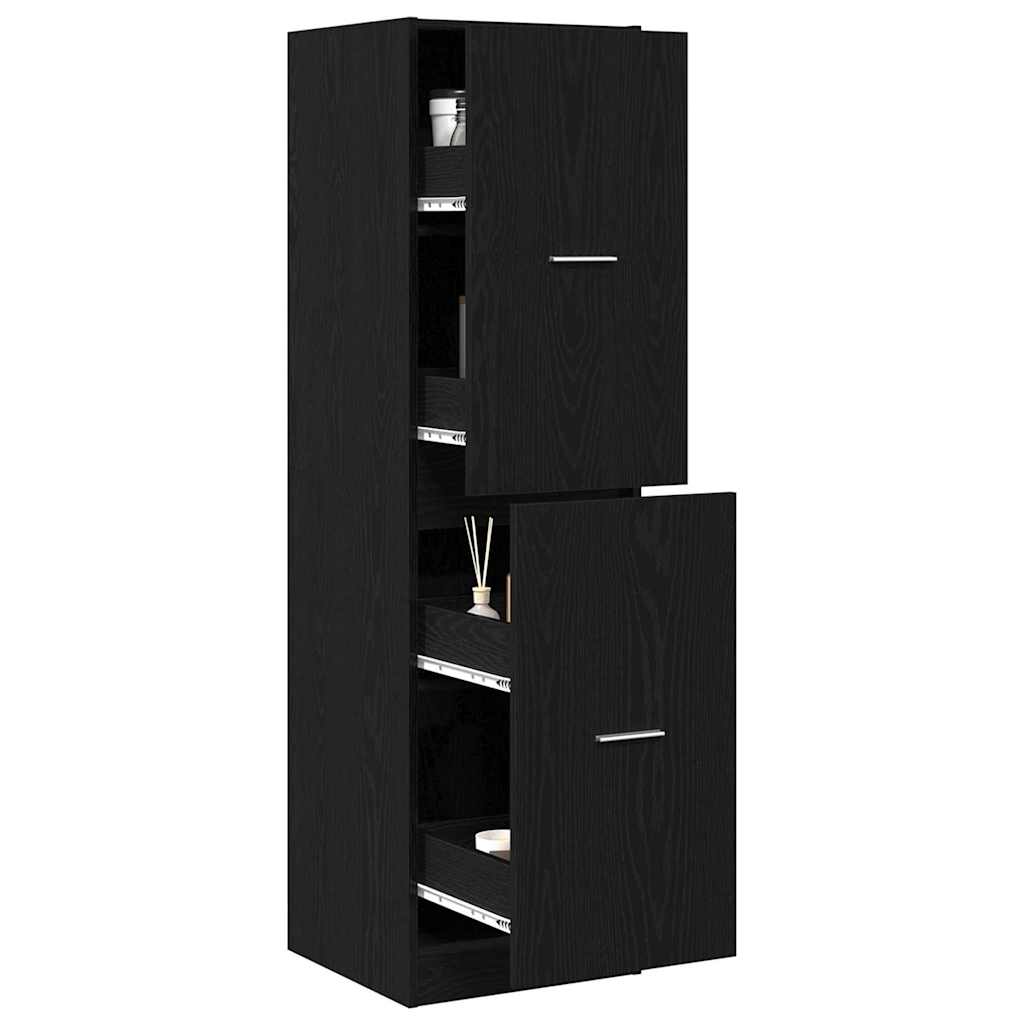 Apothecary Cabinet Black oak 40 x 41 x 144.5 cm Engineered wood