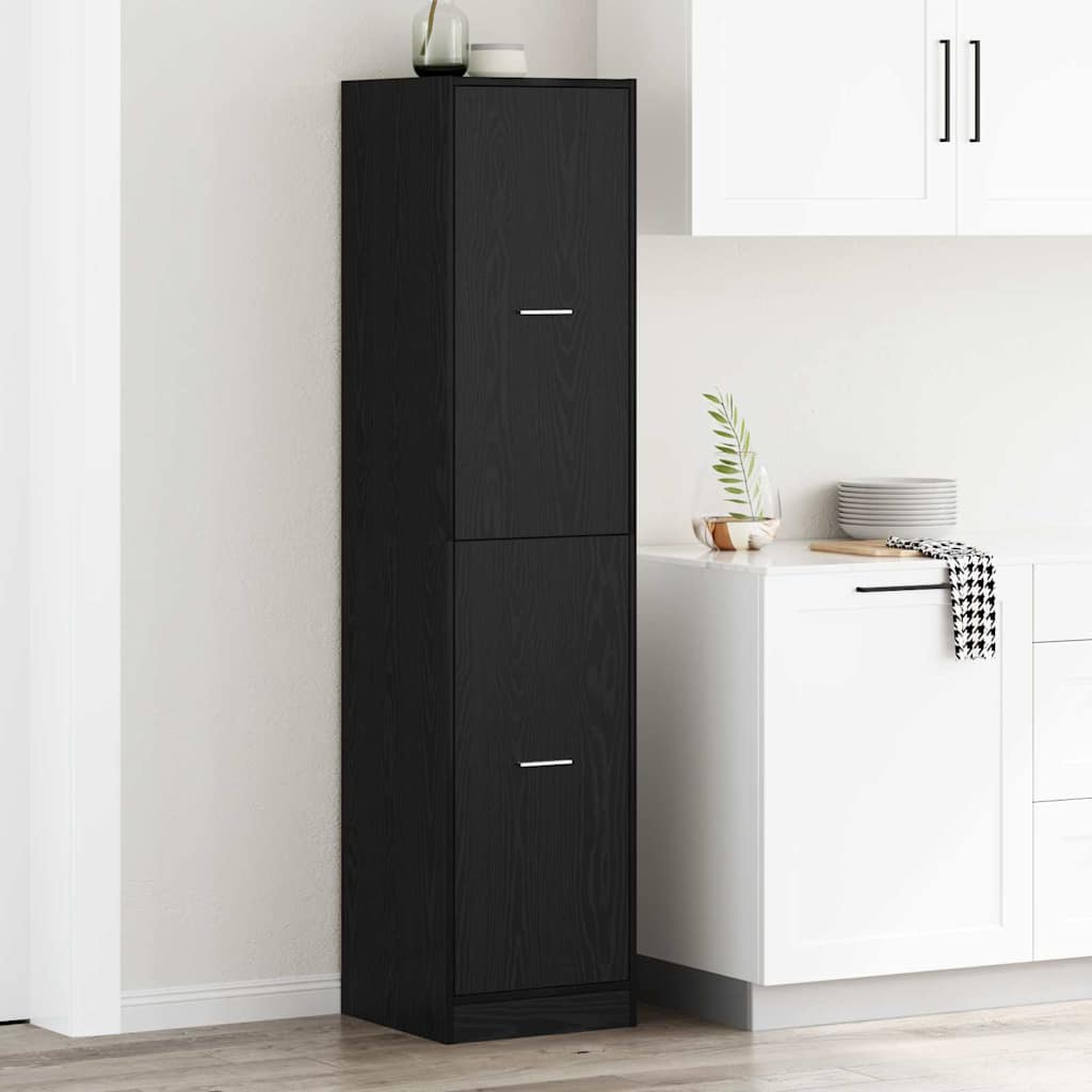 Apothecary Cabinet Black oak 40 x 41 x 174.5 cm Engineered wood