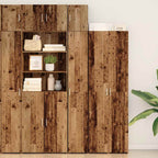 Storage Cabinet 3 pcs Old Wood 30 x 42.5 x 225 cm