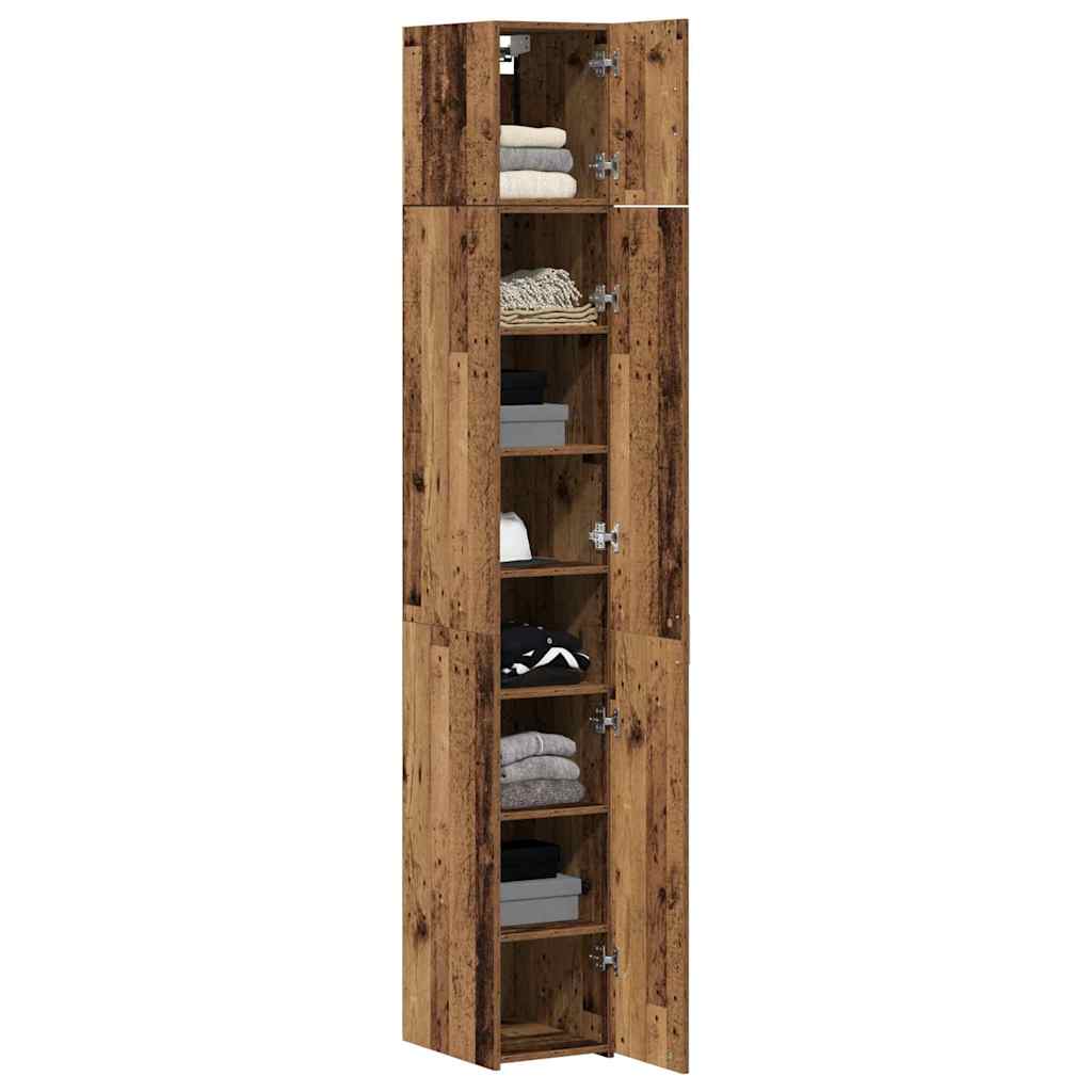 Storage Cabinet 3 pcs Old Wood 30 x 42.5 x 225 cm