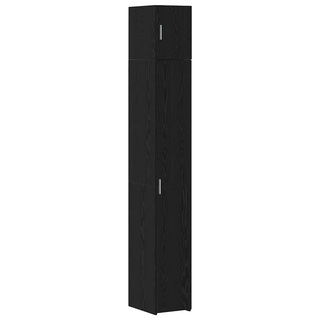 Storage Cabinet 3 pcs Black Oak 30 x 42.5 x 225 cm