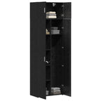 Storage Cabinet 3 pcs Black Oak