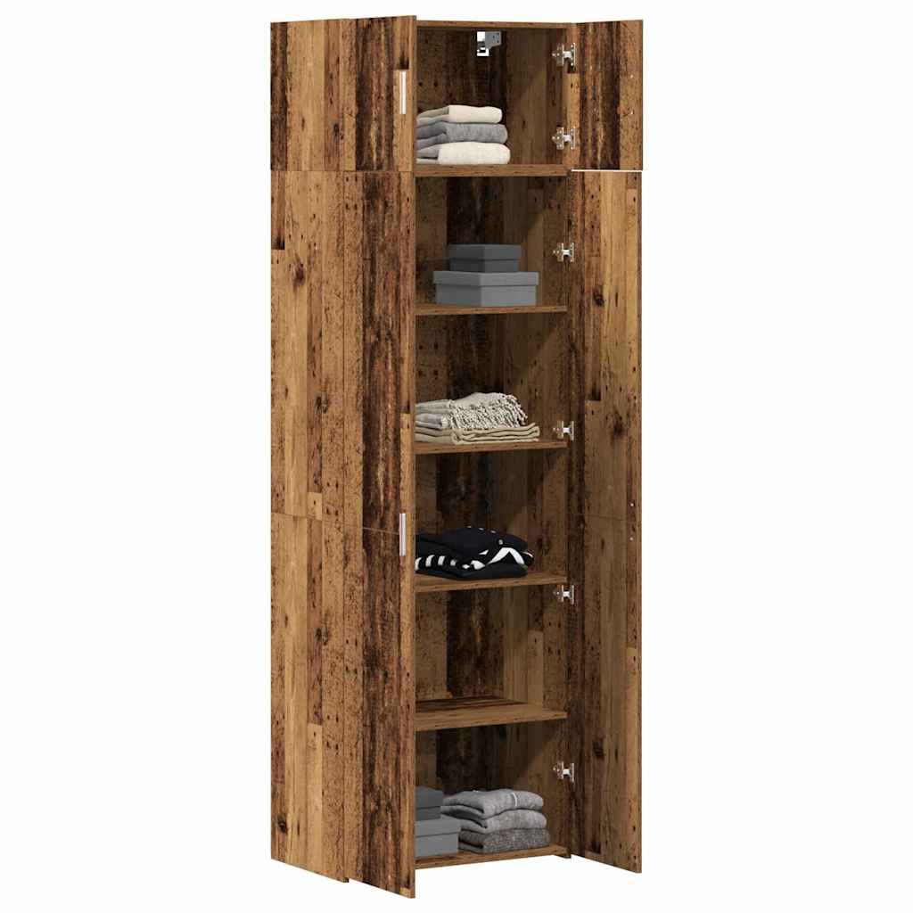 Storage Cabinet 3 pcs Old Wood