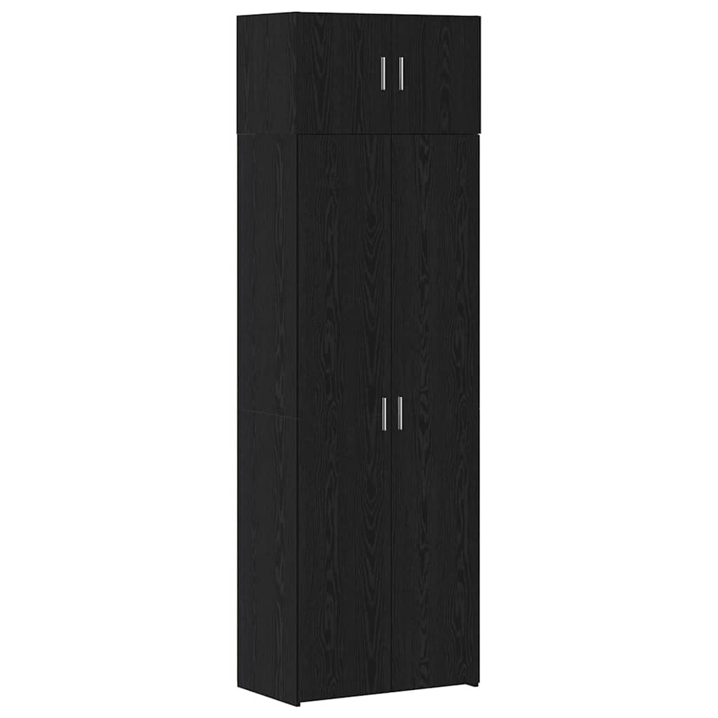 Storage Cabinet 3 pcs Black Oak
