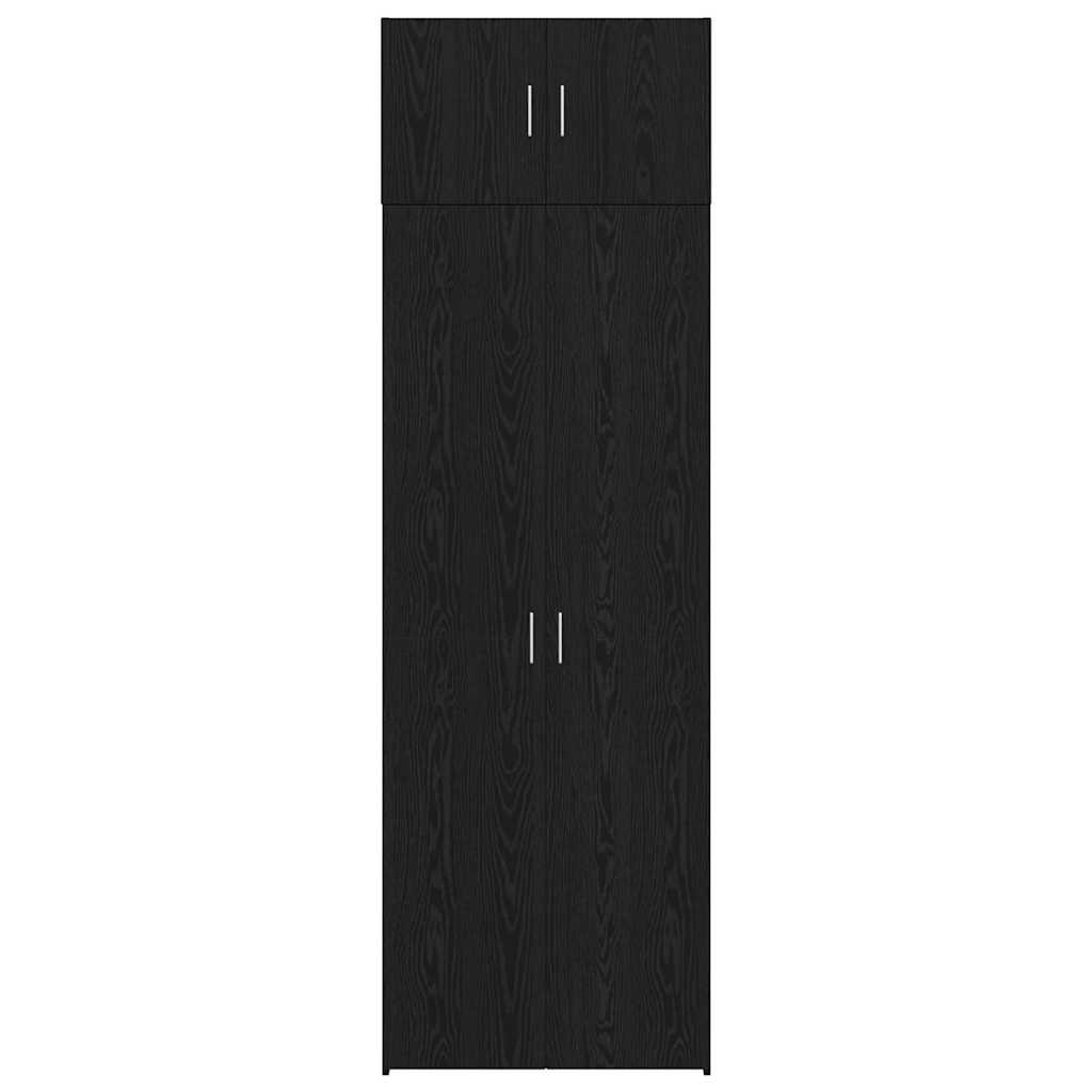 Storage Cabinet 3 pcs Black Oak