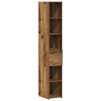 Storage Cabinet with Drawer 2 pcs Old Wood 30 x 42.5 x 225 cm