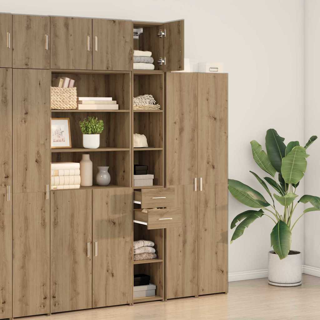 Storage Cabinet 2 pcs Artisan Oak 30 x 42.5 x 225 cm