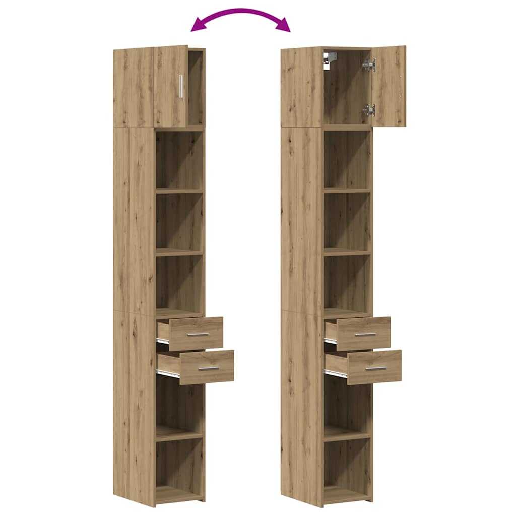 Storage Cabinet 2 pcs Artisan Oak 30 x 42.5 x 225 cm