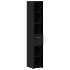 Storage Cabinet with Drawer 2 pcs Black Oak 30 x 42.5 x 225 cm