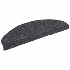 Stair Mats Self-adhesive 20 pcs 65x21x4 cm Dark Grey Half Round Large