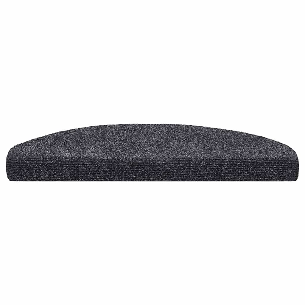 Stair Mats Self-adhesive 20 pcs 65x21x4 cm Dark Grey Half Round Large