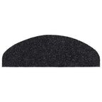 Stair Mats Self-adhesive 20 pcs 65x21x4 cm Black Half Round Large