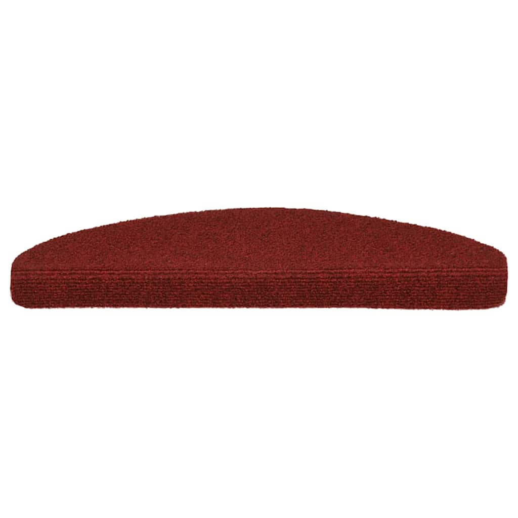 Stair Mats Self-adhesive 20 pcs 65x21x4 cm Bordeaux Red Half Round Large