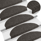 Stair Mats Self-adhesive 20 pcs 65x21x4 cm Anthracite Half Round Large