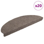 Stair Mats Self-adhesive 20 pcs 65x21x4 cm Beige Half Round Large