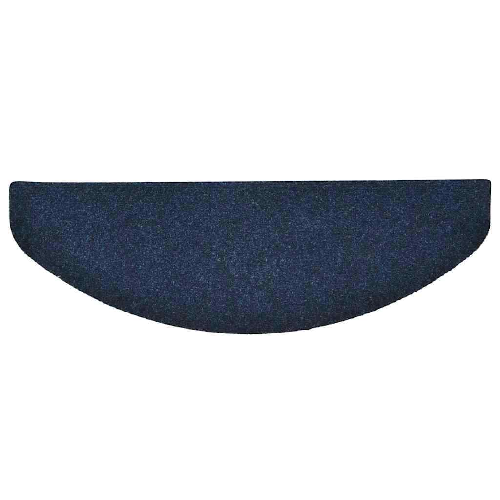 Stair Mats Self-adhesive 20 pcs 65x21x4 cm Navy Half Round Large