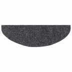 Stair Mats Self-adhesive 30 pcs 65x21x4 cm Dark Grey Half Round Large